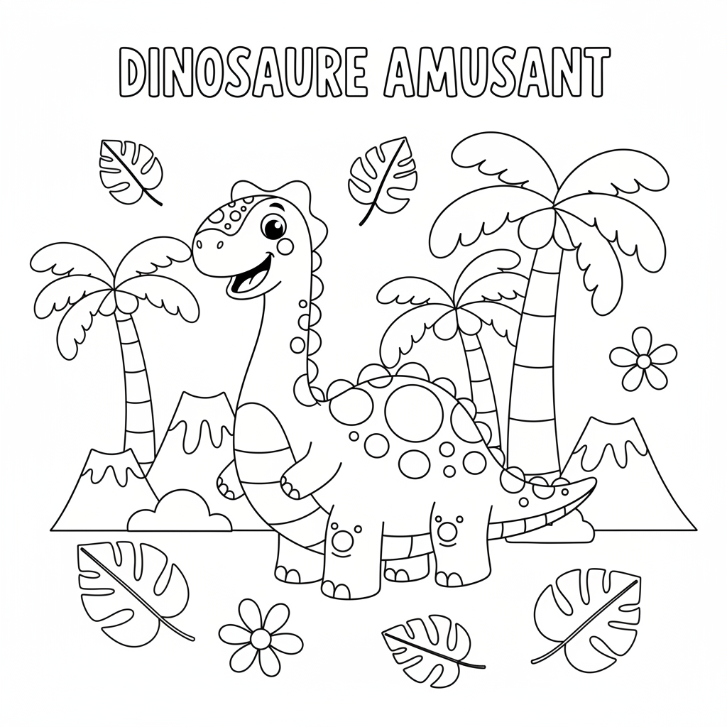 Coloriage coloriage dinosaure maternelle 2