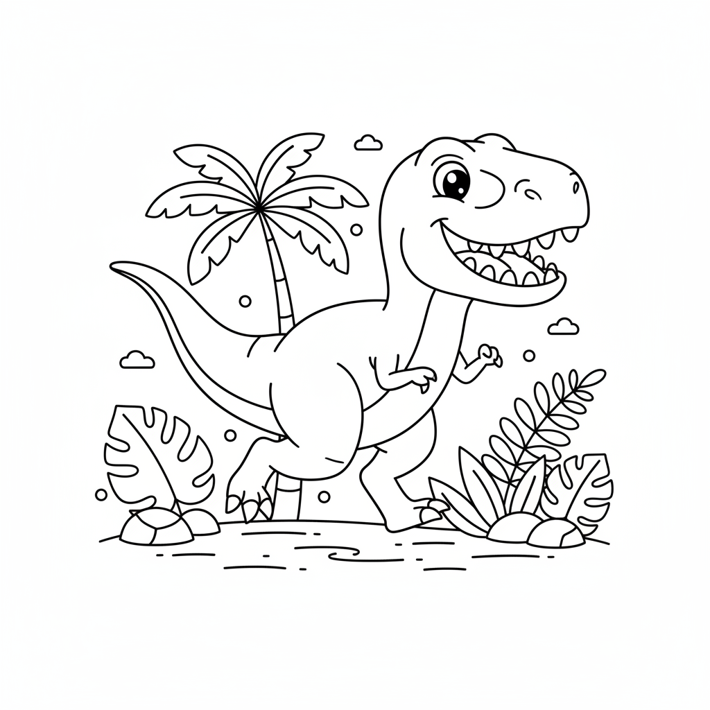 Coloriage coloriage dinosaure t rex 5