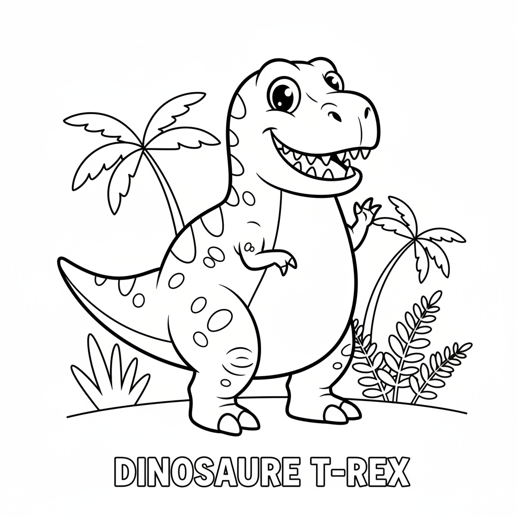 Coloriage coloriage dinosaure trex