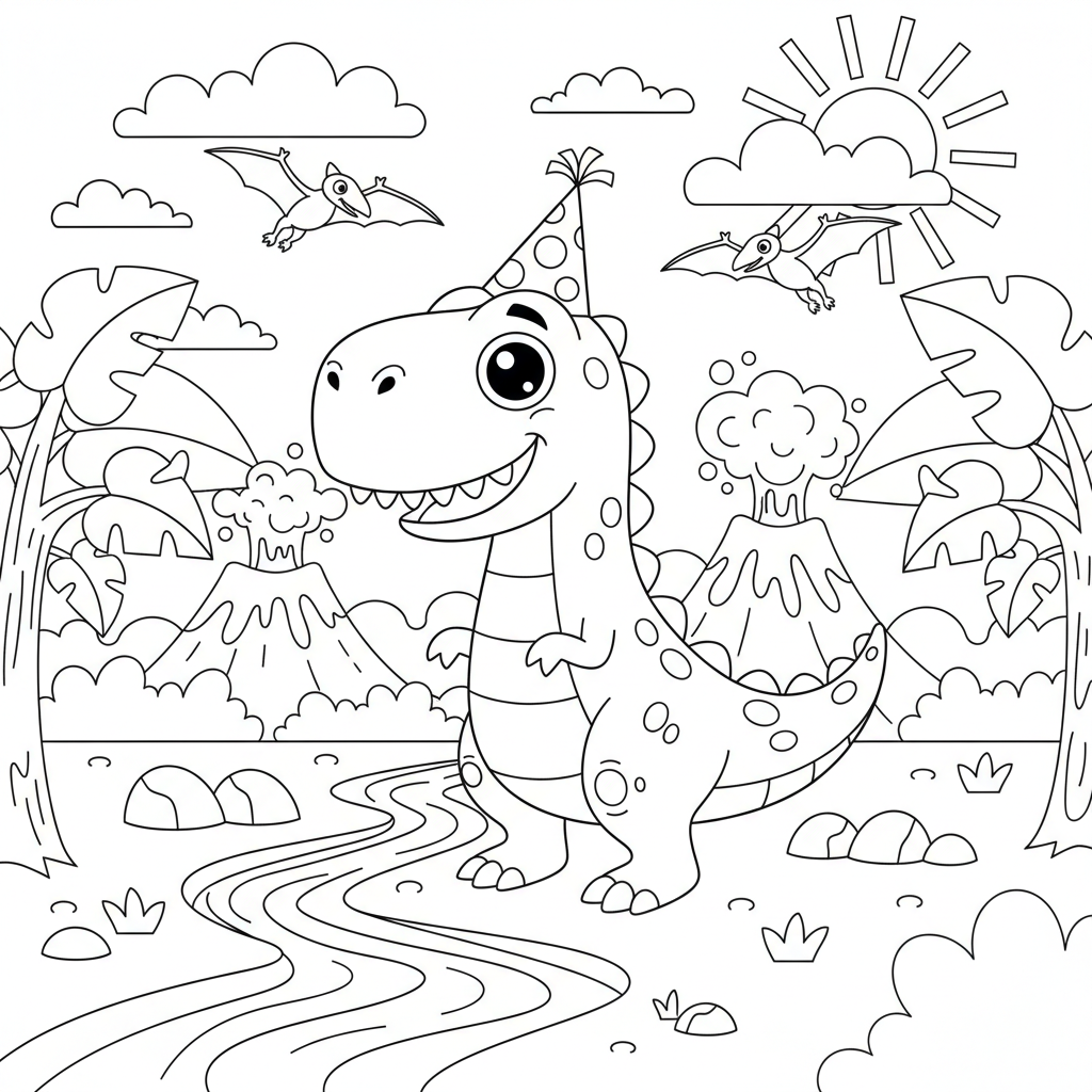 Coloriage coloriage dinosaure trex 3