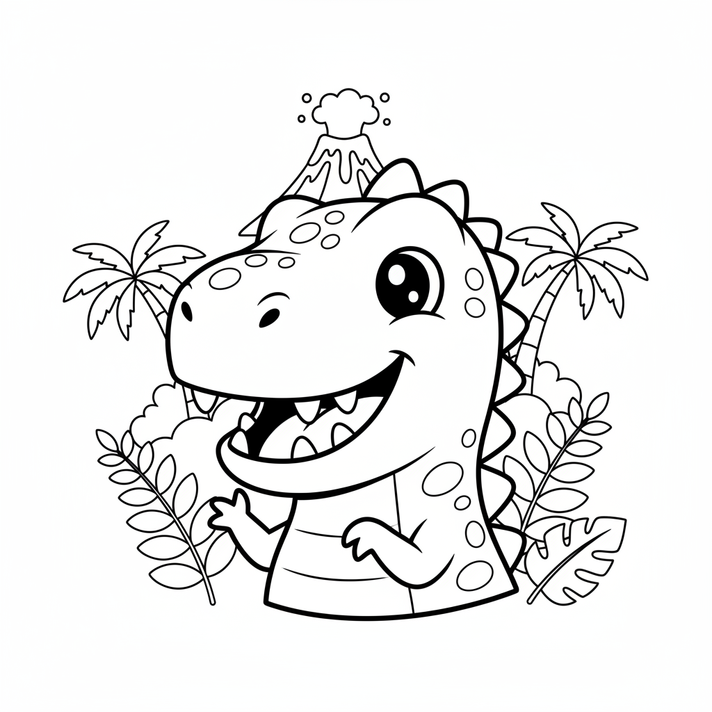 Coloriage coloriage dinosaure tyrex 4