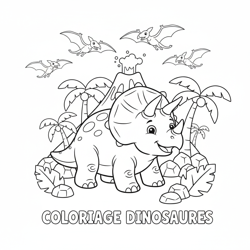 Coloriage coloriage dinosaures 2