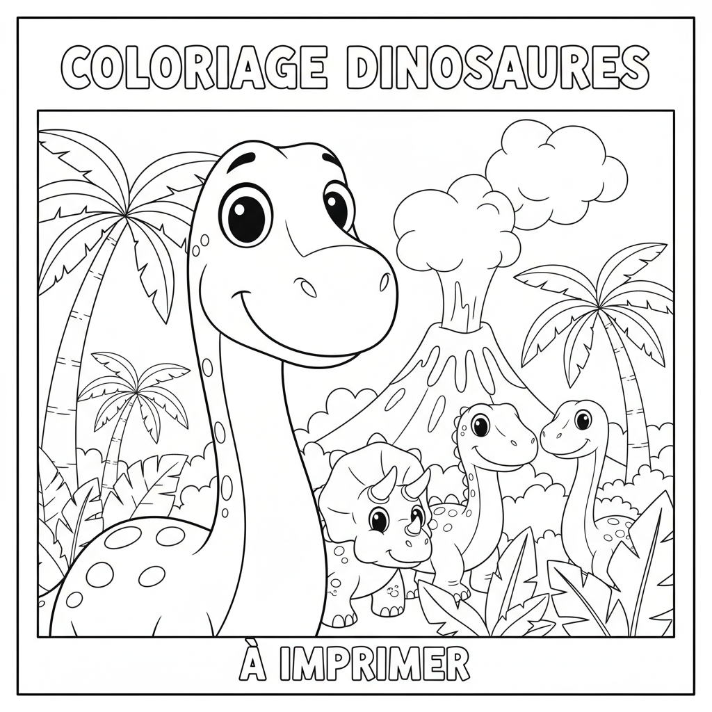 Coloriage coloriage dinosaures à imprimer 4