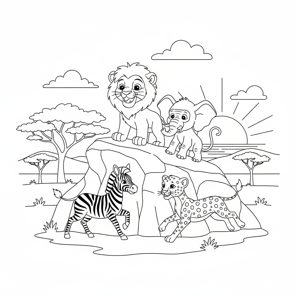 Coloriage coloriage disney roi lion 2