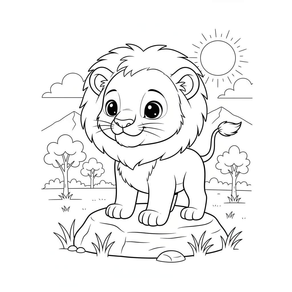 Coloriage coloriage disney roi lion 4