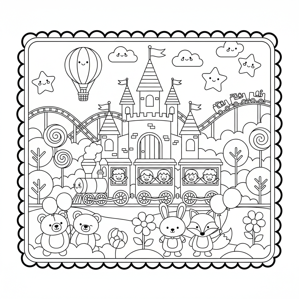 Coloriage coloriage disneyland 1