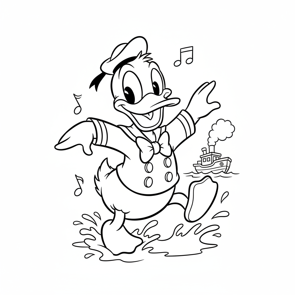 Coloriage coloriage donald 5