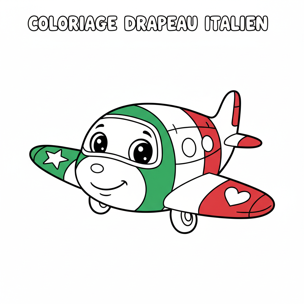Coloriage coloriage drapeau italien 4