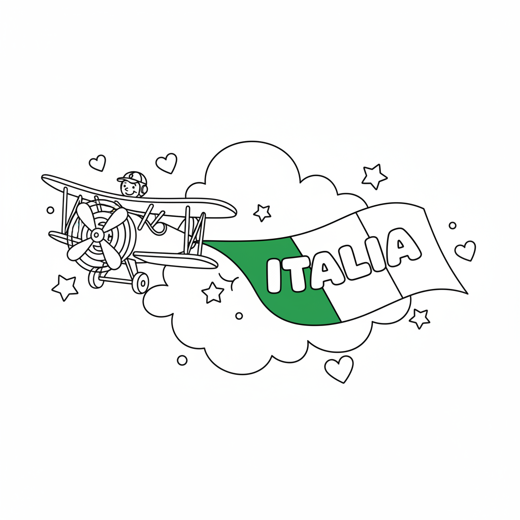 Coloriage coloriage drapeau italien 5