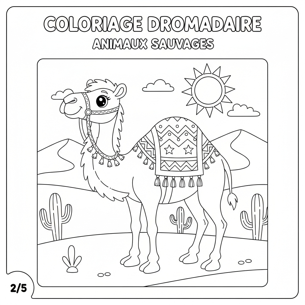 Coloriage coloriage dromadaire 2