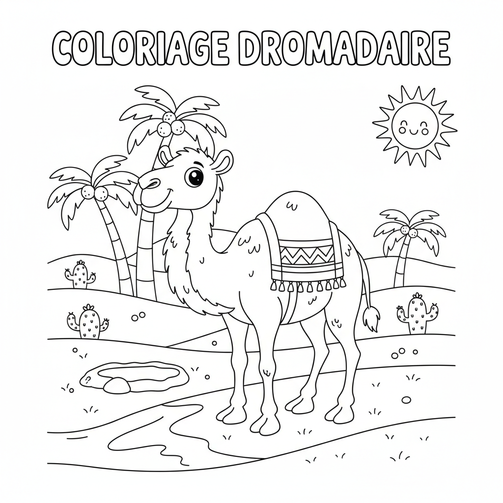 Coloriage coloriage dromadaire 3