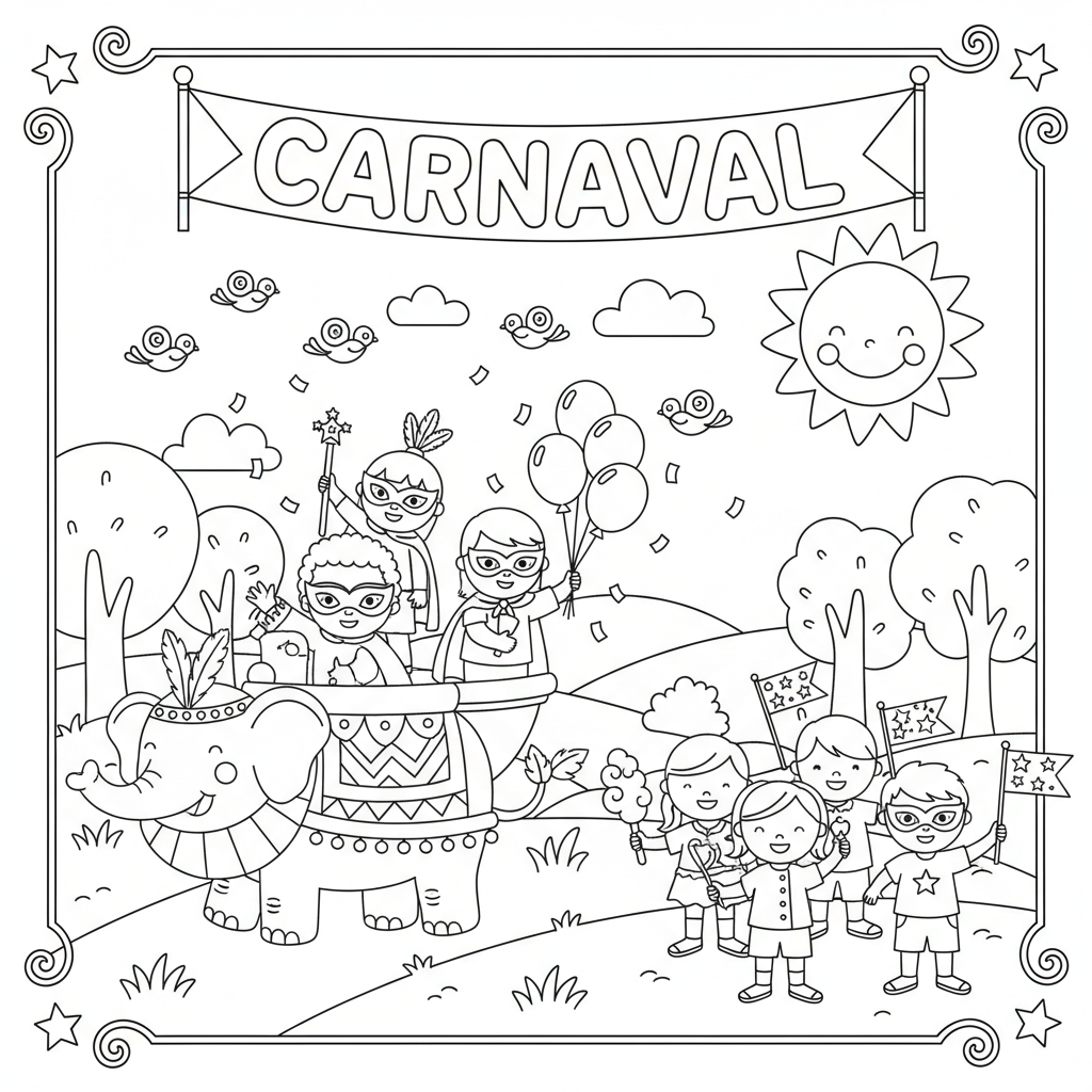 Coloriage coloriage du carnaval 3