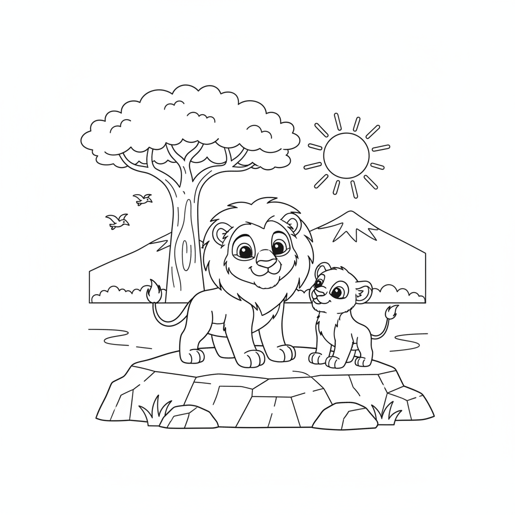 Coloriage coloriage du roi lion 2 2