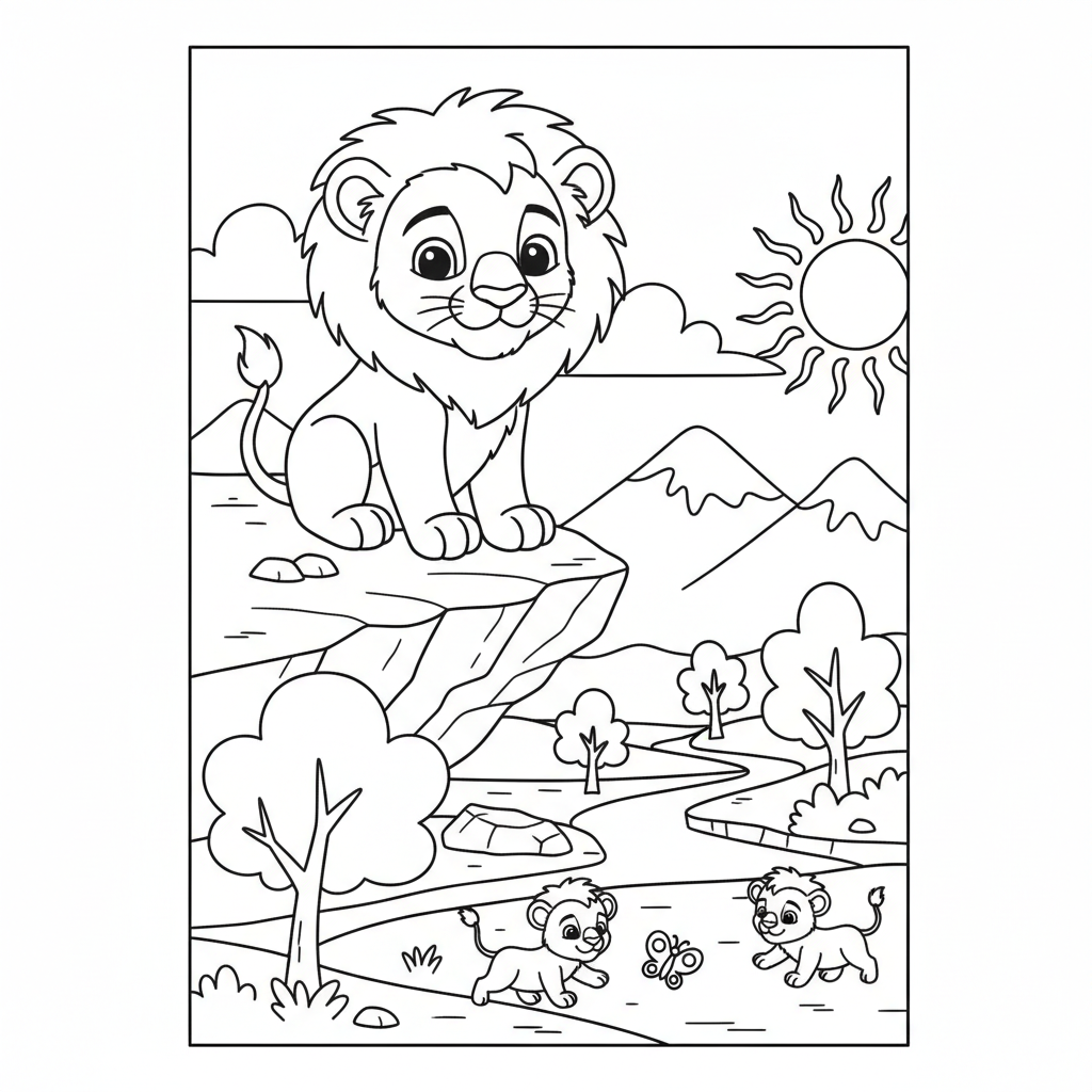 Coloriage coloriage du roi lion 3