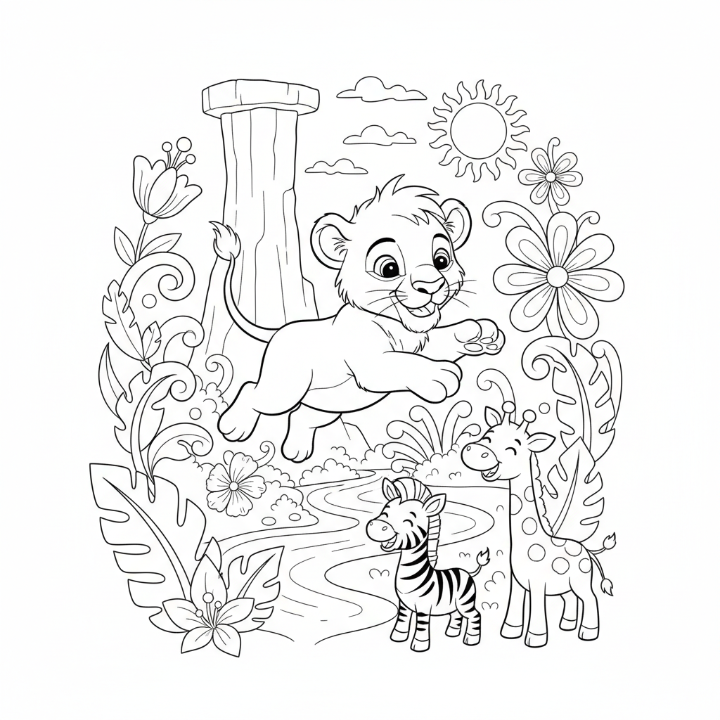 Coloriage coloriage du roi lion 5