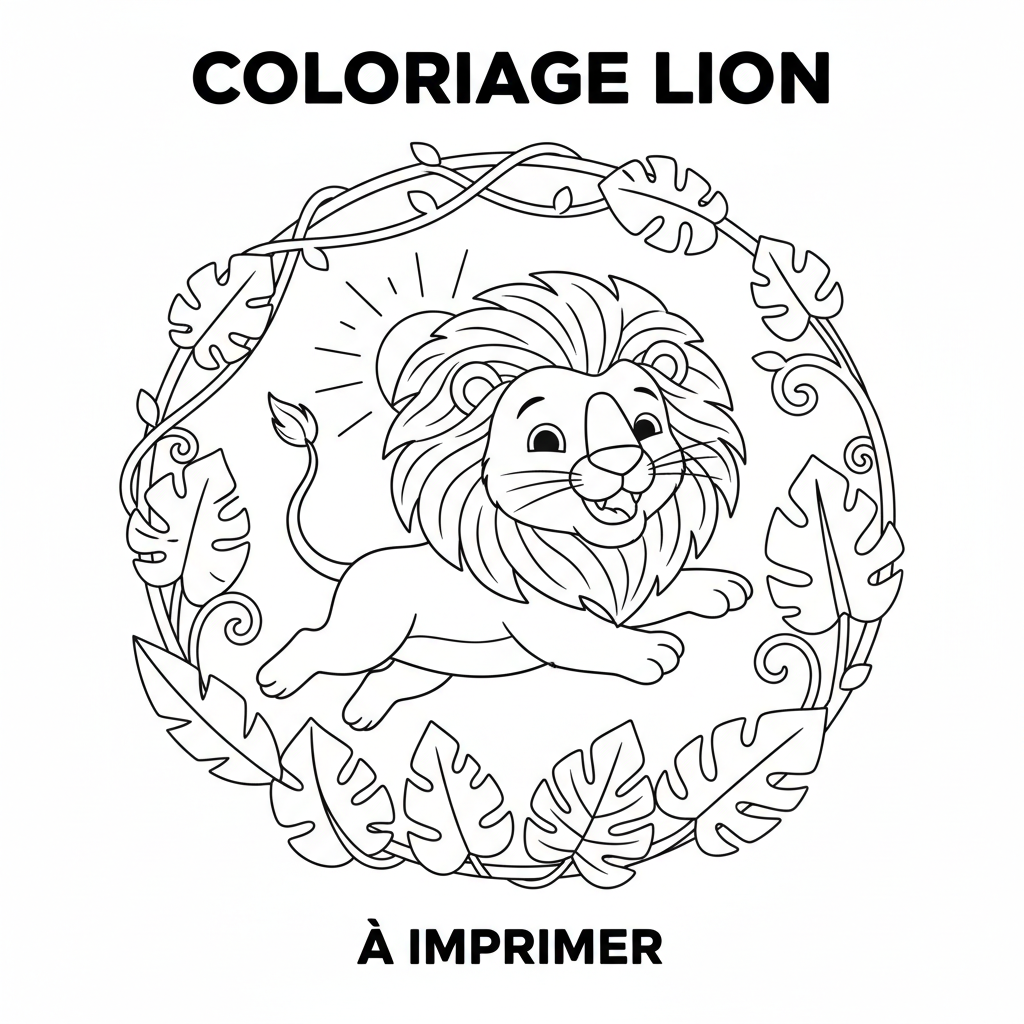Coloriage coloriage du roi lion à imprimer 5