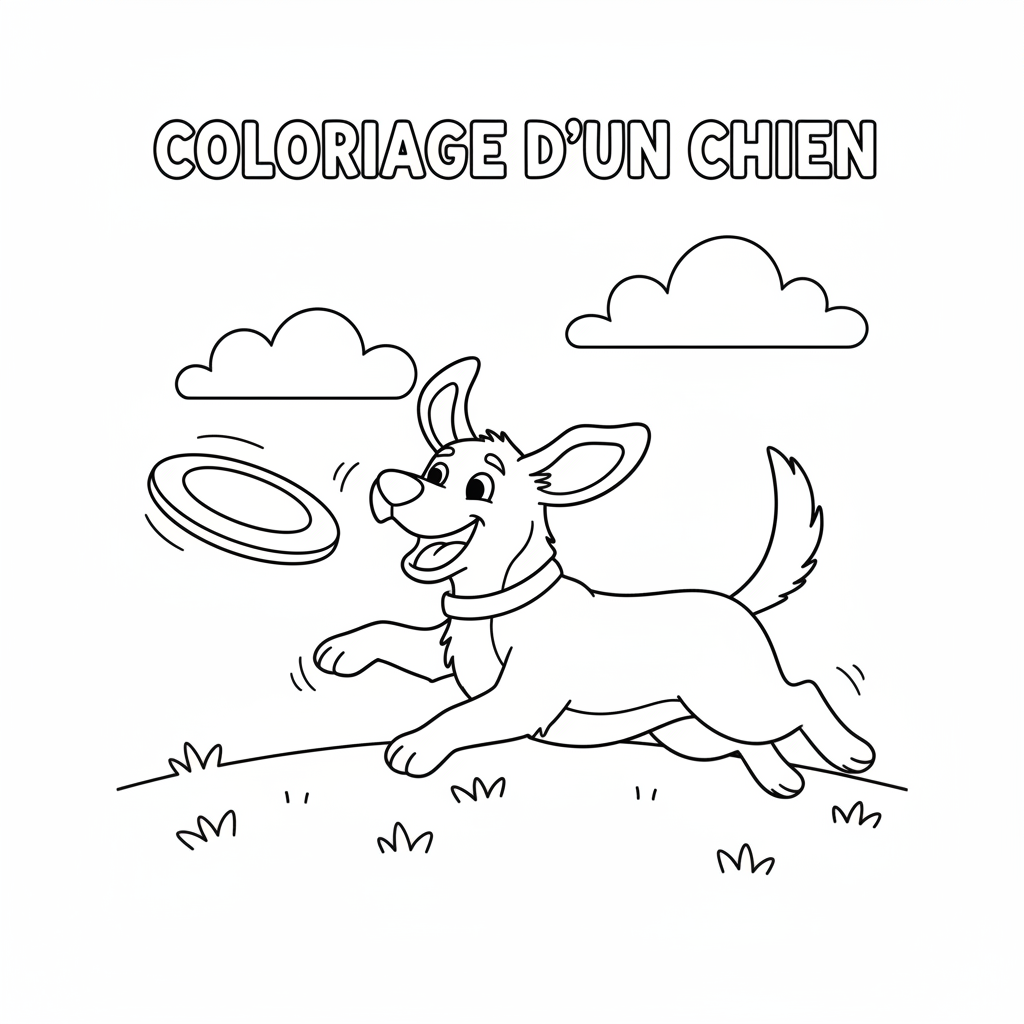 Coloriage coloriage d'un chien 5