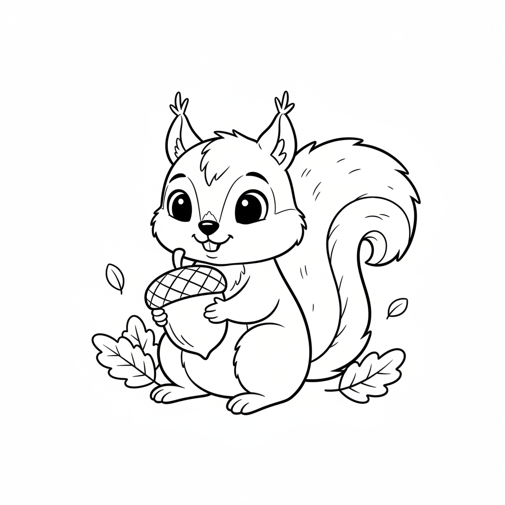 Coloriage coloriage écureuil 4