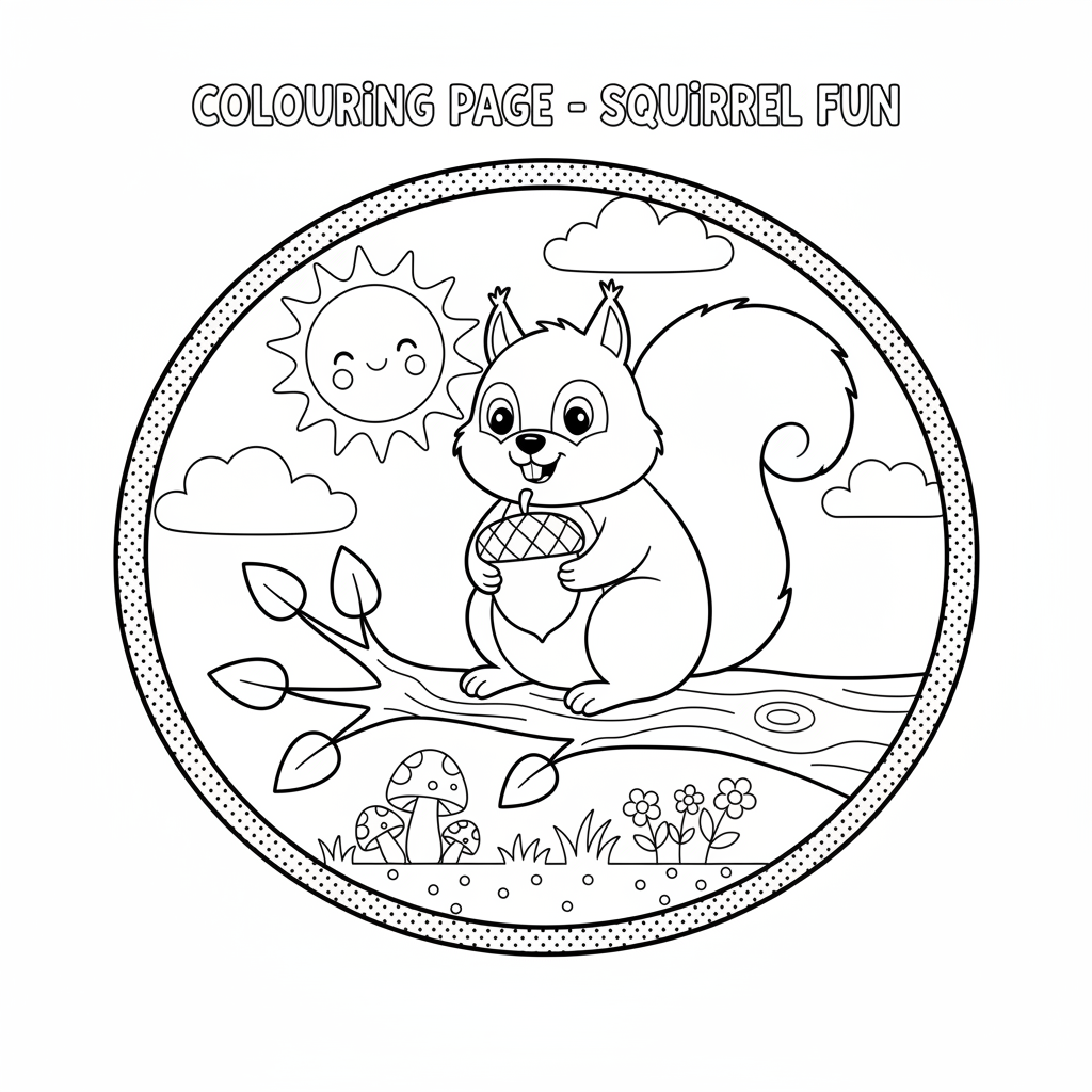 Coloriage coloriage écureuil maternelle 3