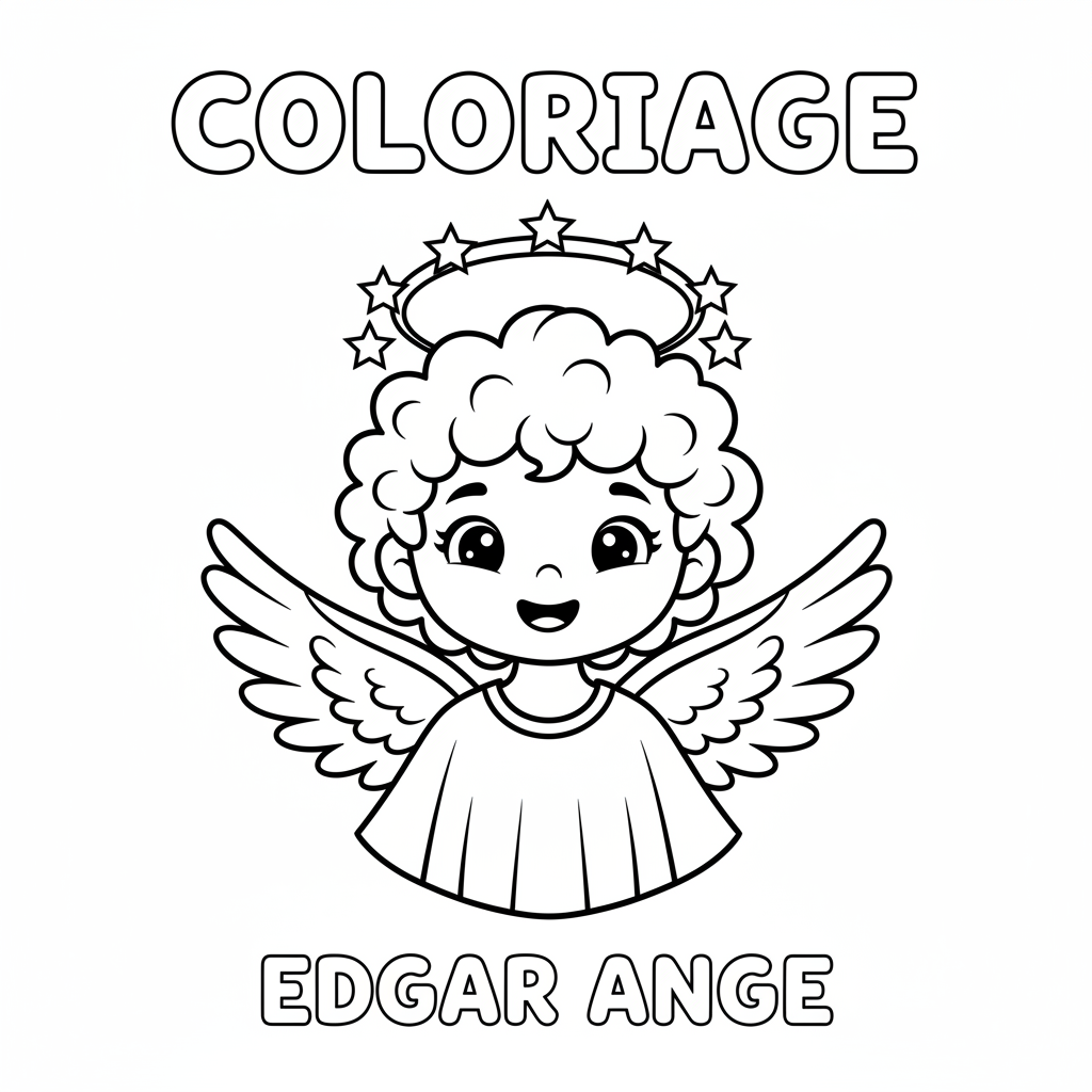 Coloriage coloriage edgar ange 4