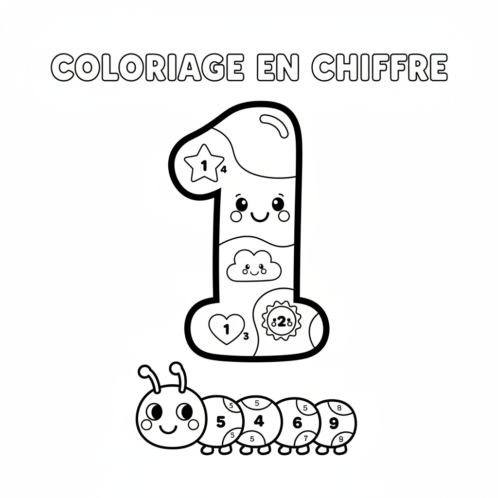 Coloriage coloriage en chiffre