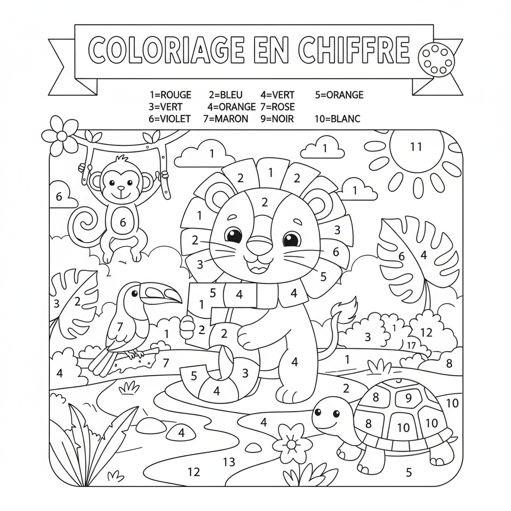 Coloriage coloriage en chiffre 3