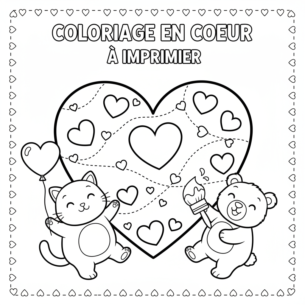 Coloriage coloriage en coeur a imprimer