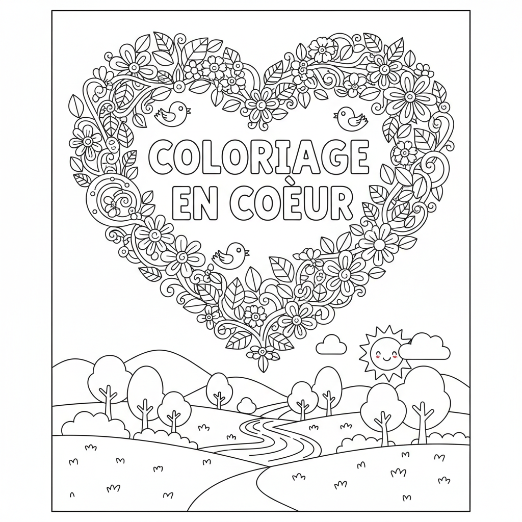 Coloriage coloriage en coeur a imprimer 3