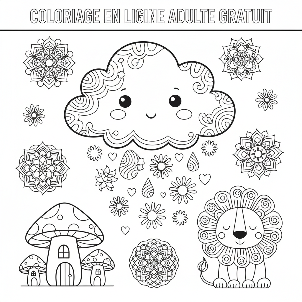 Coloriage coloriage en ligne adulte gratuit 1