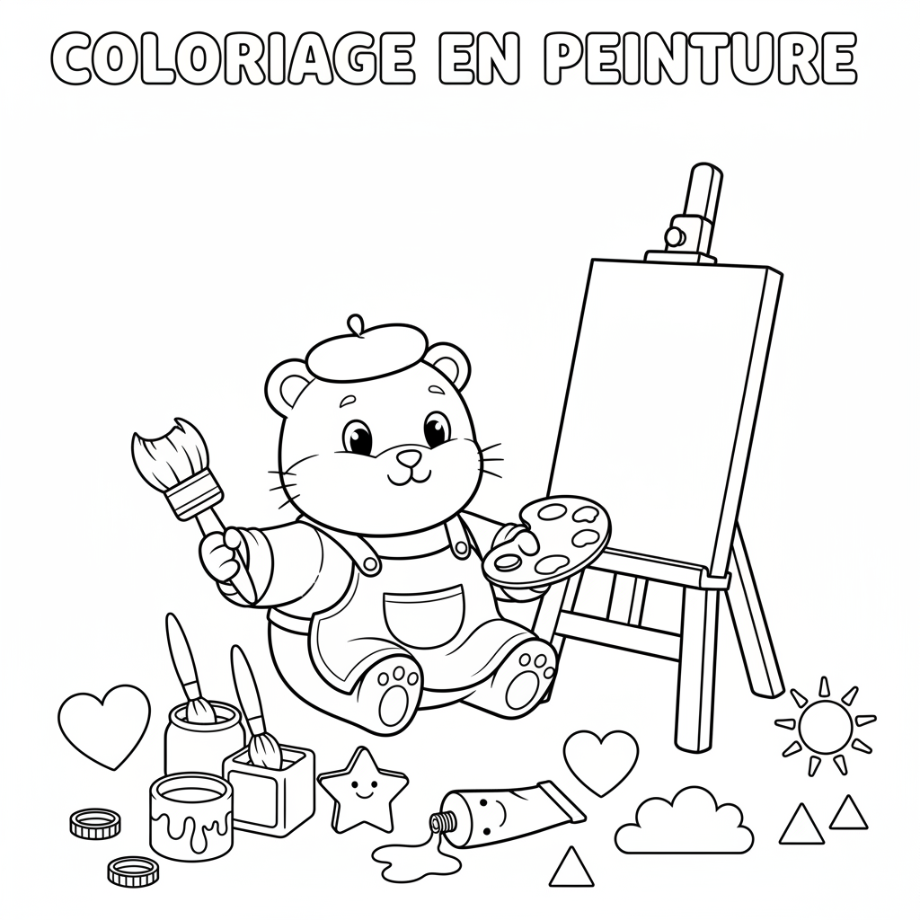Coloriage coloriage en peinture 1