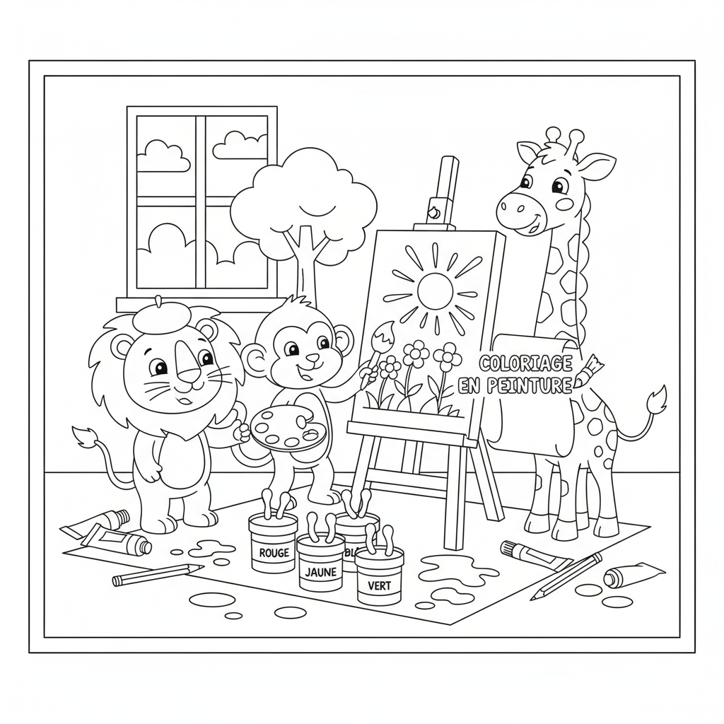 Coloriage coloriage en peinture 2