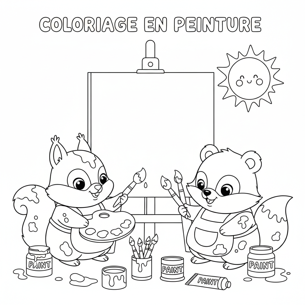 Coloriage coloriage en peinture 4