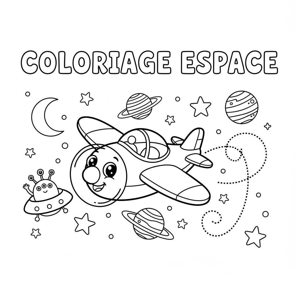 Coloriage coloriage espace