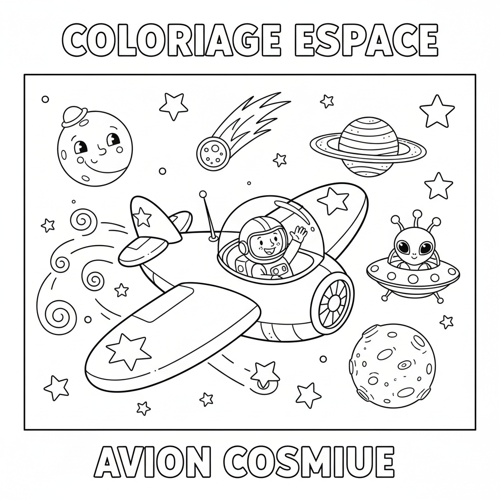 Coloriage coloriage espace à imprimer 2