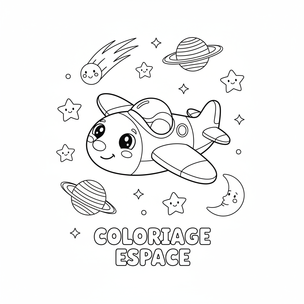 Coloriage coloriage espace à imprimer 4