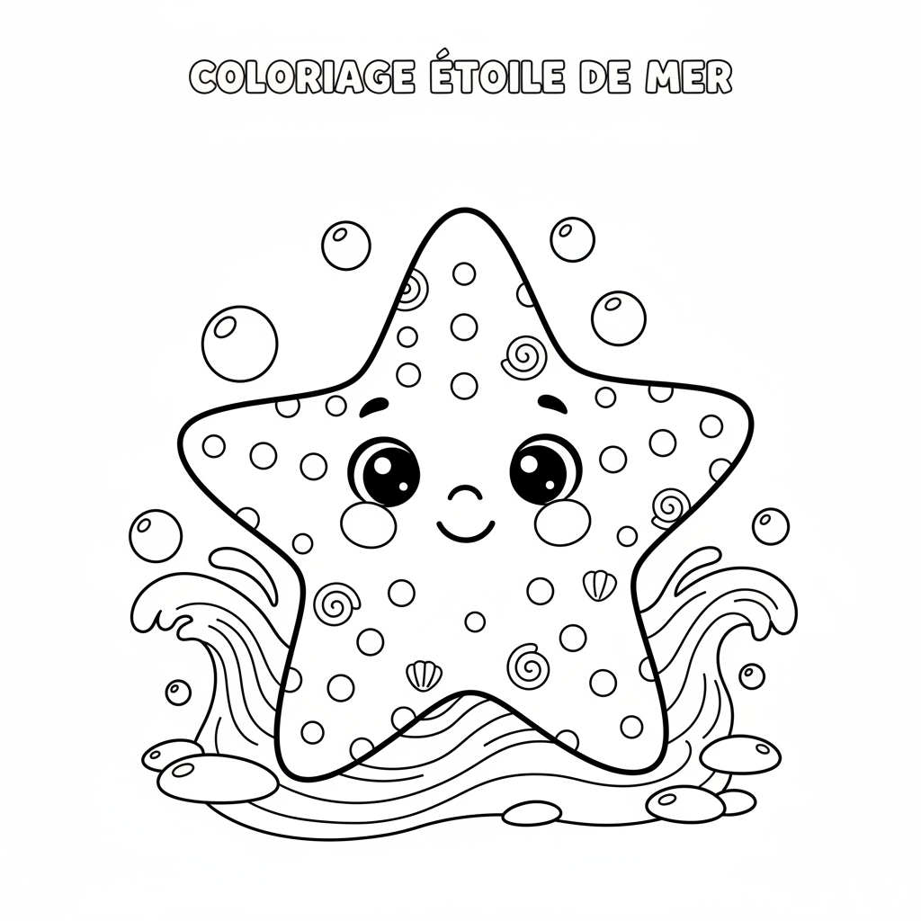 Coloriage coloriage etoile de mer 2