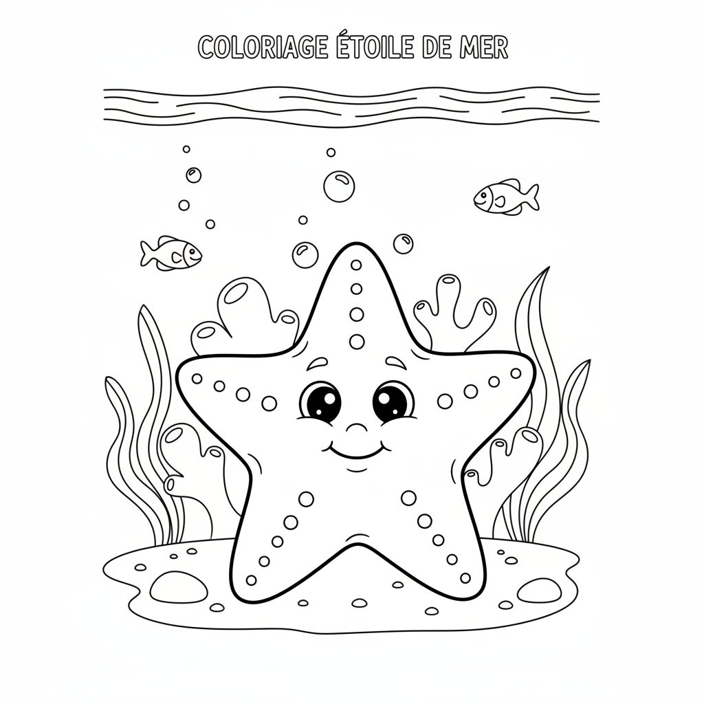 Coloriage coloriage etoile de mer 3