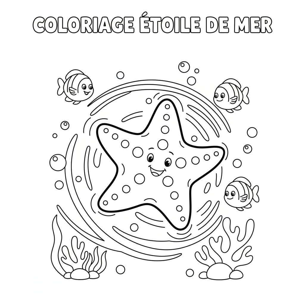 Coloriage coloriage etoile de mer 5