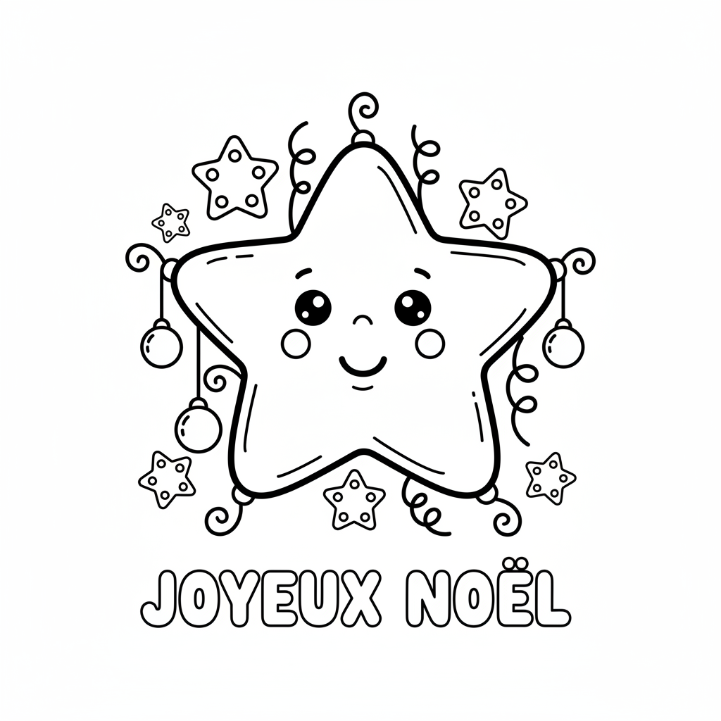 Coloriage coloriage etoile de noel