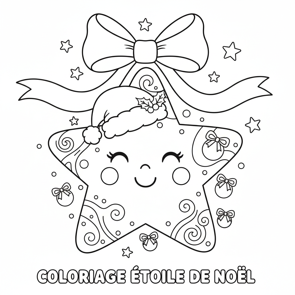 Coloriage coloriage etoile noel 4