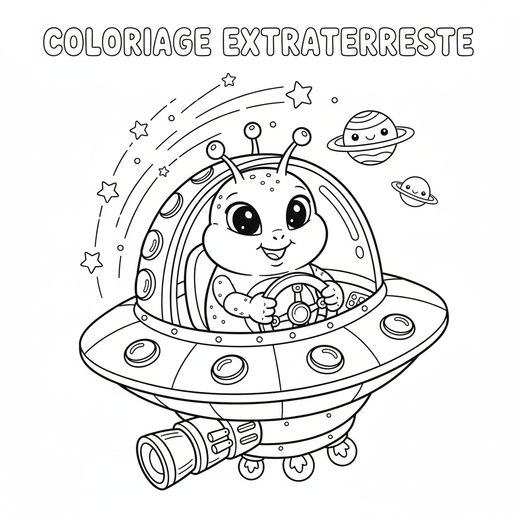 Coloriage coloriage extraterrestre 4