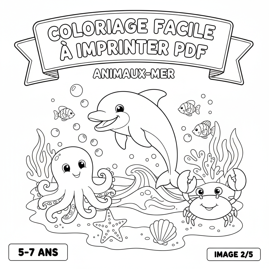 Coloriage coloriage facile à imprimer pdf 2