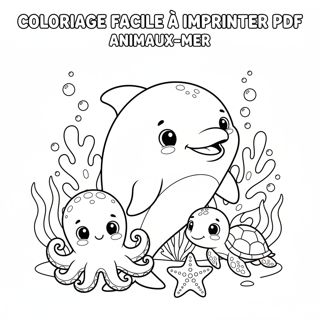 Coloriage coloriage facile à imprimer pdf 4