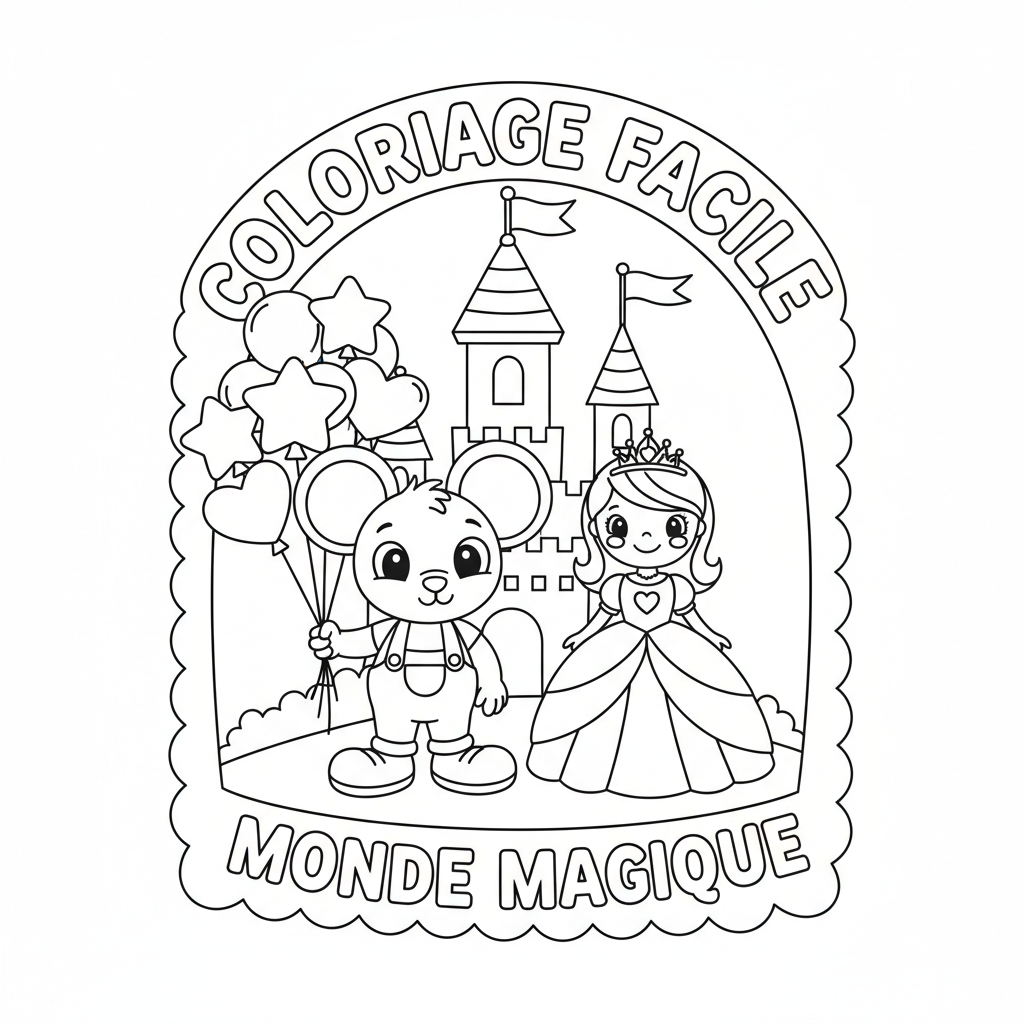 Coloriage Facile Disney à Imprimer pour les Enfants