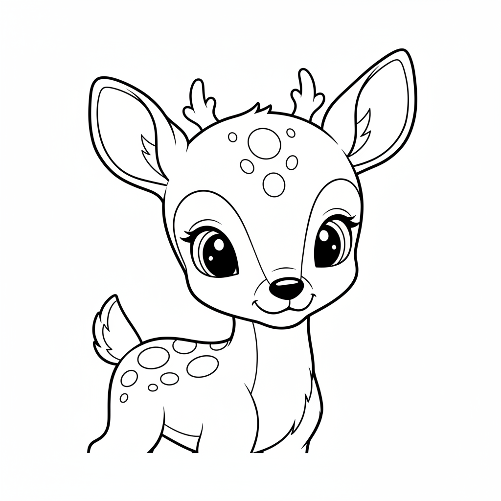 Coloriage coloriage faon 4