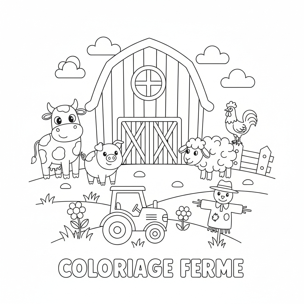 Coloriage coloriage ferme 1
