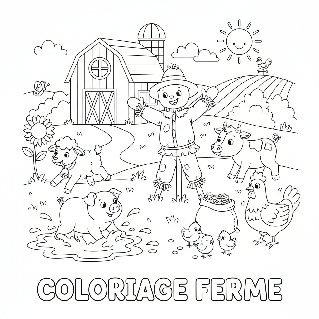 Coloriage coloriage ferme 5