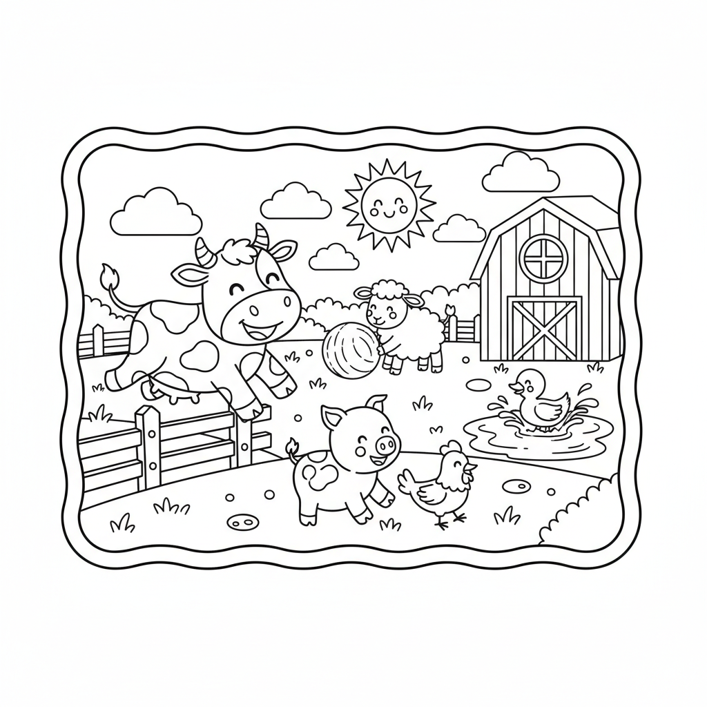 Coloriage coloriage ferme maternelle 5