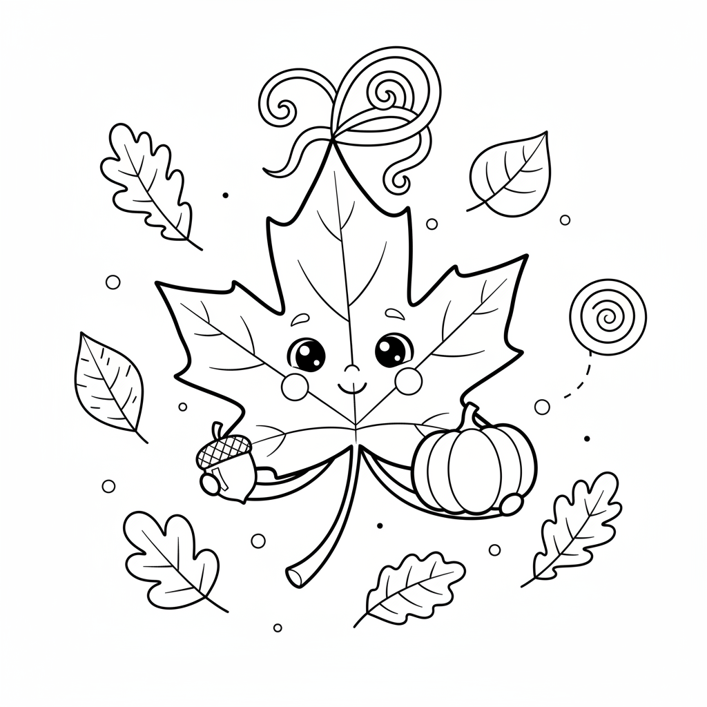 Coloriage coloriage feuille d automne 4