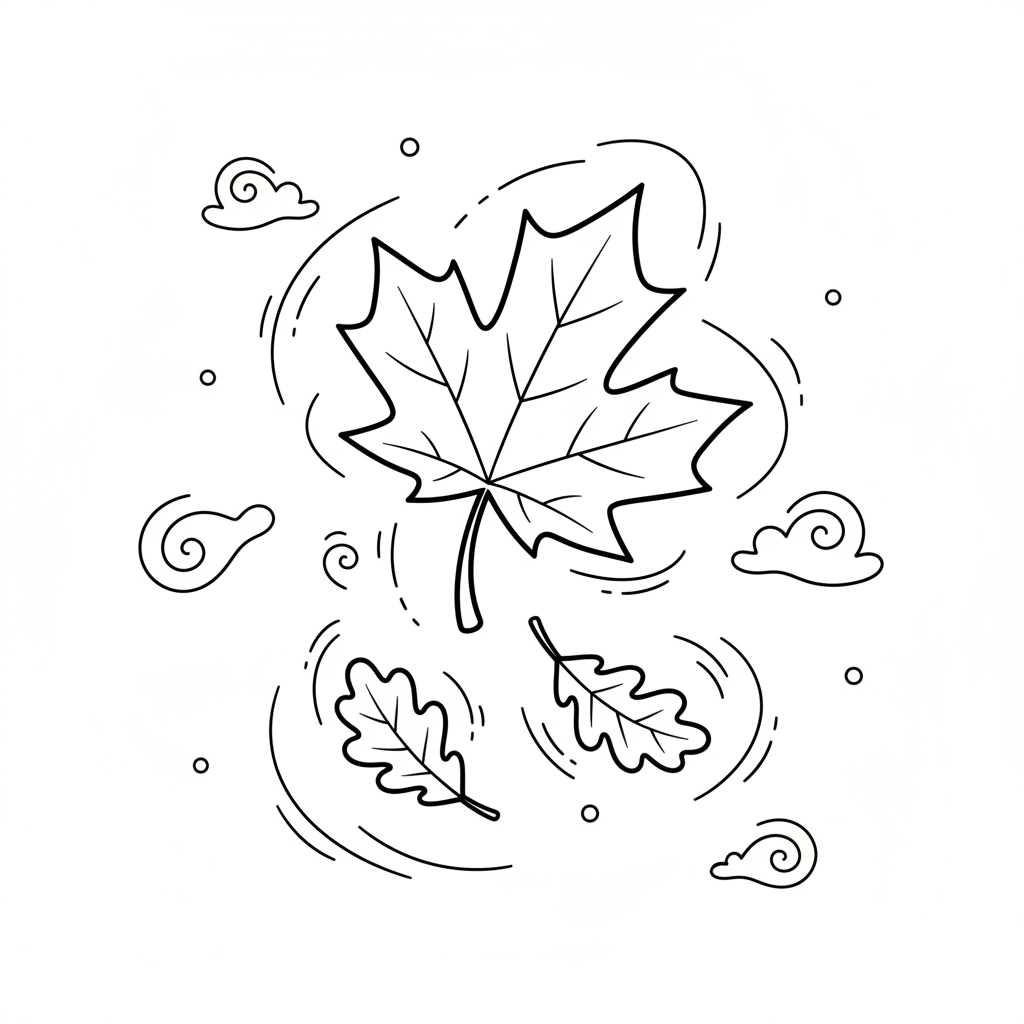 Coloriage coloriage feuille d automne 5